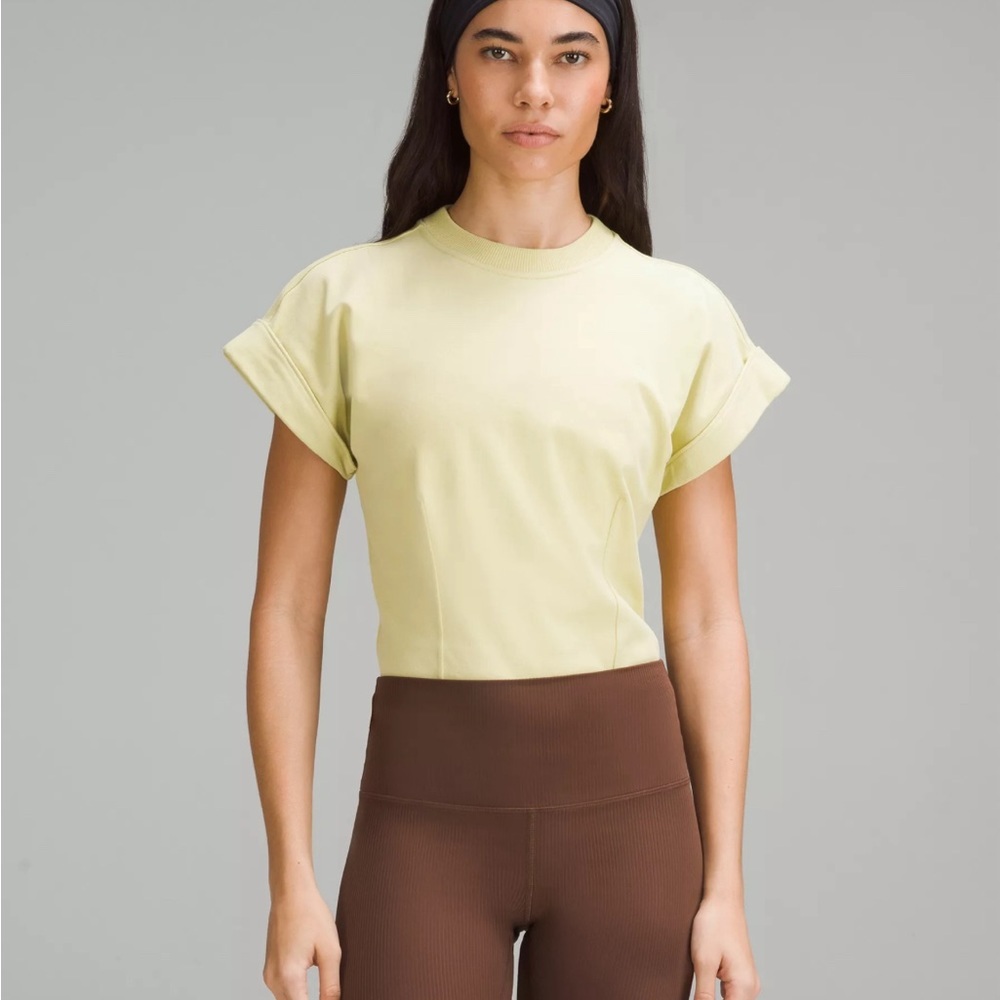 Lululemon heavyweight cotton T-shirt, bodysuit size large NWT - Picture 1 of 7